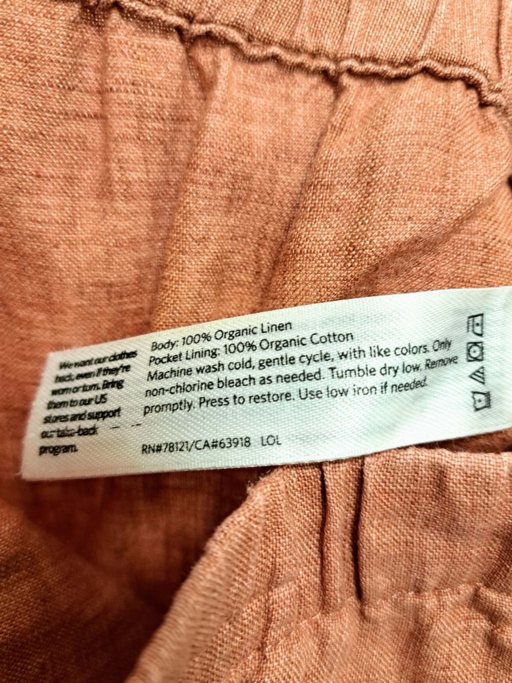 Eileen Fisher Délavé Lantern Linen Pant Size Large - Picture 10 of 10